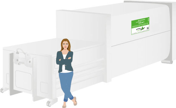 Selbstpressende Abrollbehälter