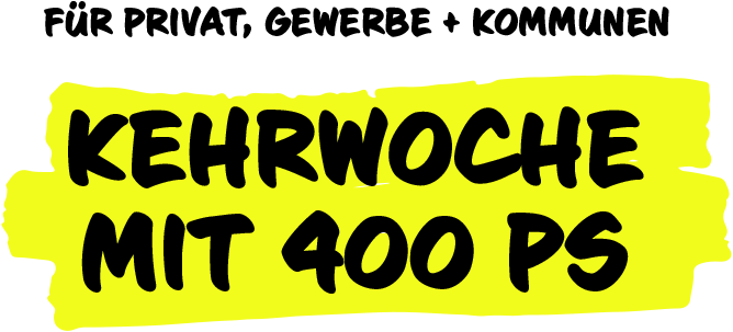 Kehrmaschine im Einsatz